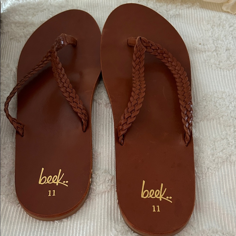 Womans Beek Seabird Woven Tan/Tan Sandal